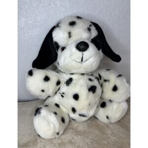 Vintage YangJee Plush Puppy Dog Hand Puppet Made in Korea Dalmatian Black White
